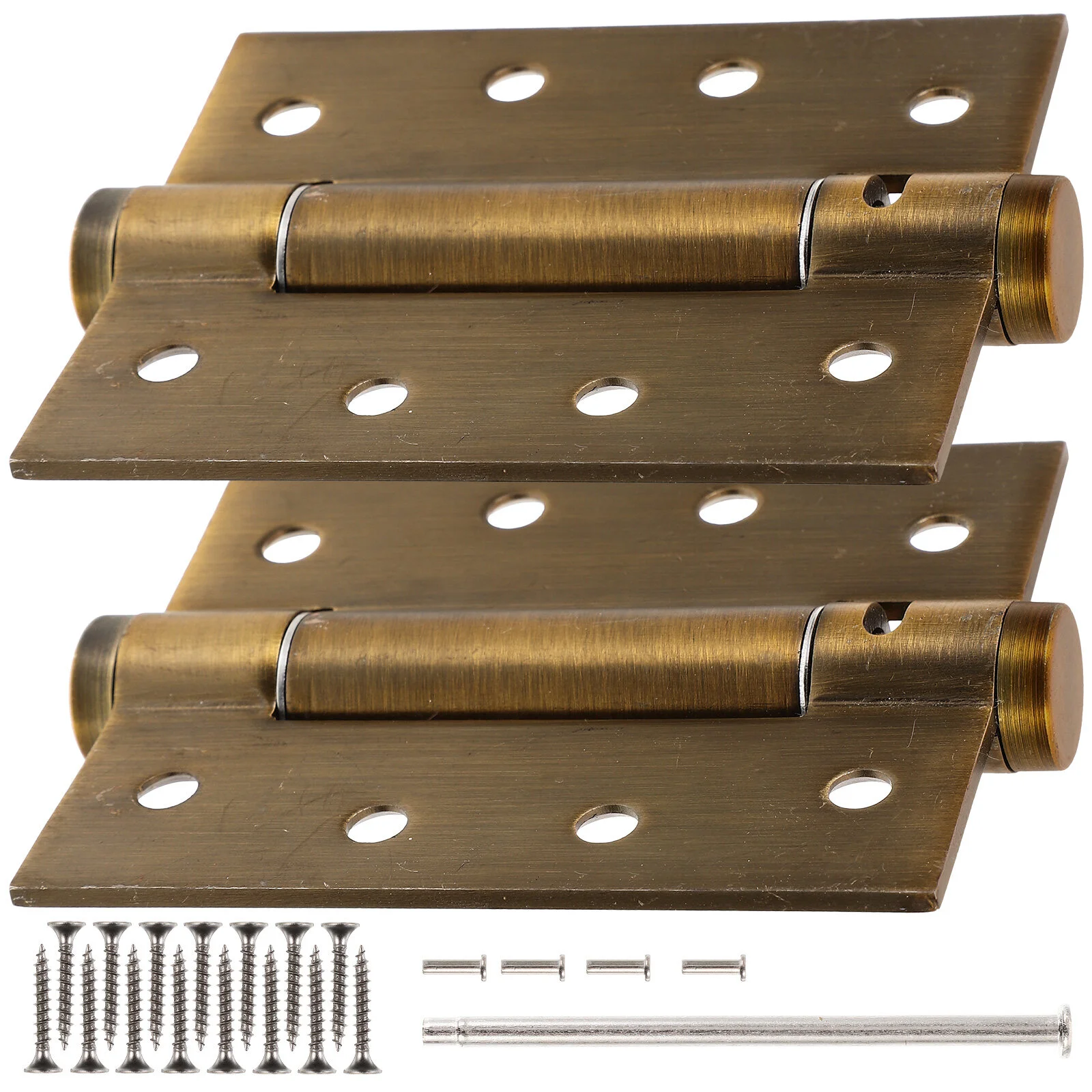 

2 Pcs Automatic Door Closer Hinges Self Closing Doors Heavy Duty Aluminum Alloy Springs