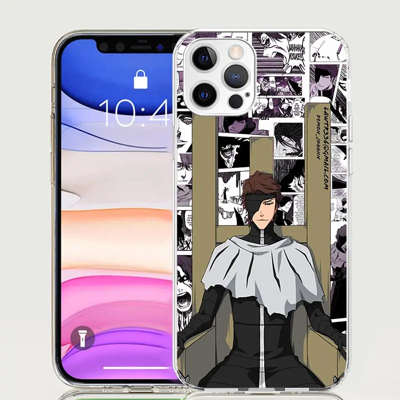 Чехол для телефона Ichigo Kenpachi Bleach Anime Apple iPhone 16 15 14 13 12 11 Pro Max XS X 7 + 8 Plus SE с мягким