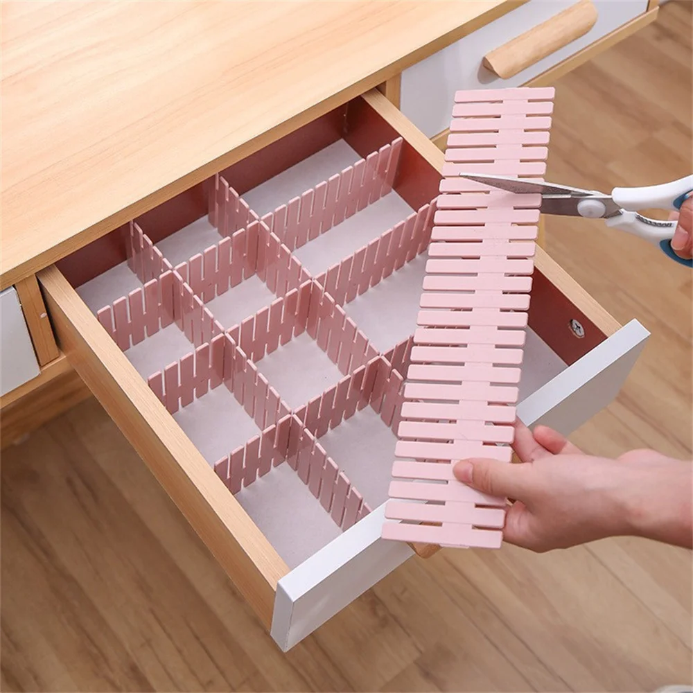 

4pcs Drawer Storage Partition Plates Adjustable Drawer Divider DIY Sundries Organizer Shelf Household Desktop Division Board