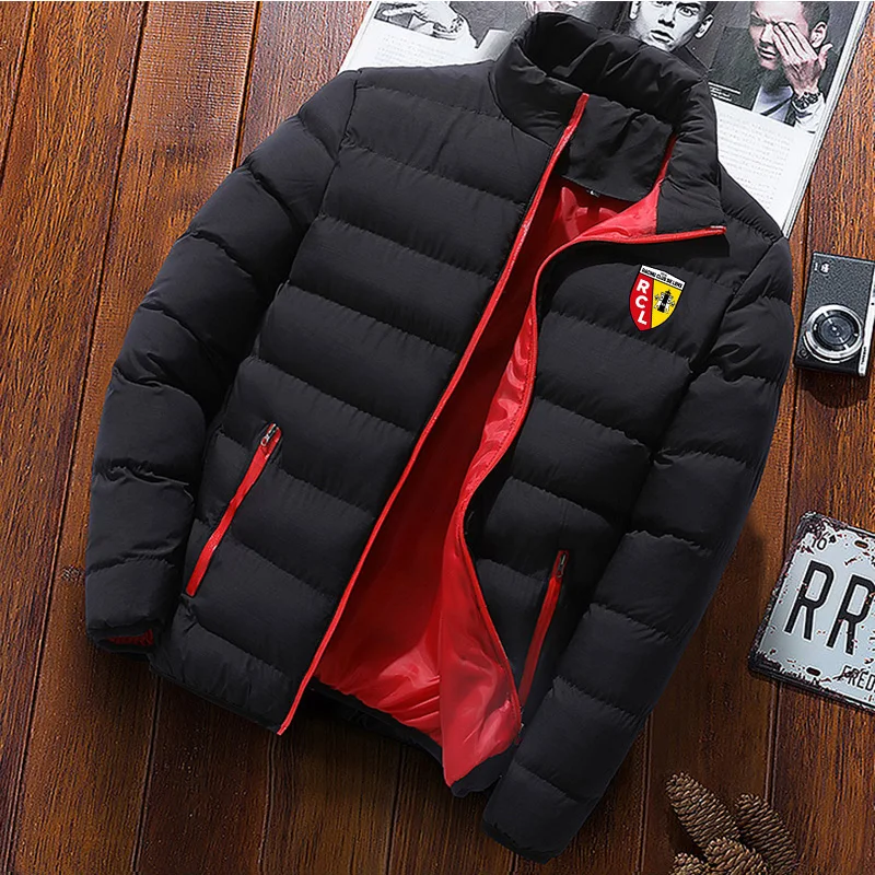 

2023 Euro Club Rc Lens Men's New Autumn AndWinter Fashionable Printing Cotton-Padded ColorBlock Zipper Slim Design Jacket Coat