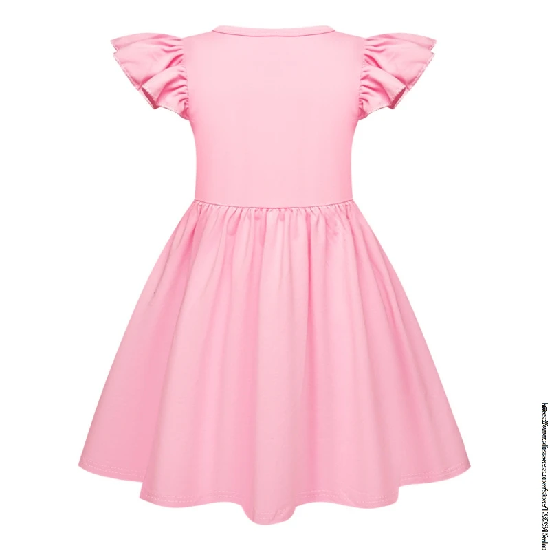 Лидер продаж новое платье для девочек с рисунком Лило и Ститч летающим рукавом