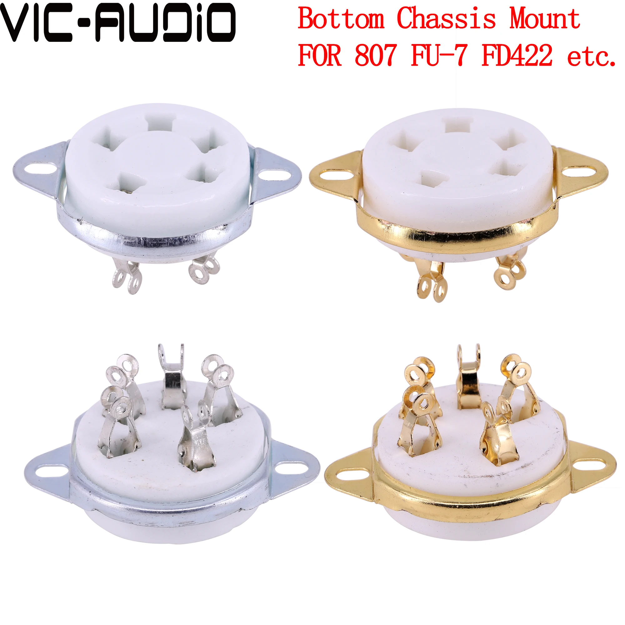 1 шт., 5-контактная керамическая розетка для шасси FD422, WE272A, 807 1 шт., 5-контактная керамическая розетка для шасси FD422, WE272A, 807