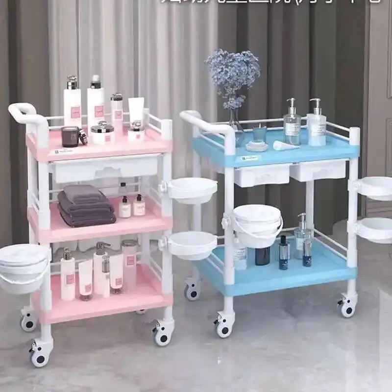Фото Профессиональная тележка для парикмахерских и салонов красоты Aesthetics Storage, на колесах, для хранения инструментов, мебель для салонов MQ50TC №1