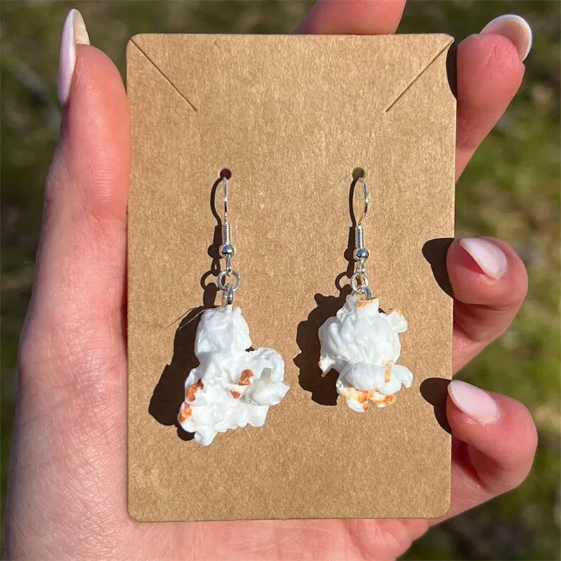 

Novelty Popcorn Resin Earrings Snack Earrings Novelty Earrings Unique Earrings Fun Earrings Food Earrings Restaurant Earrings