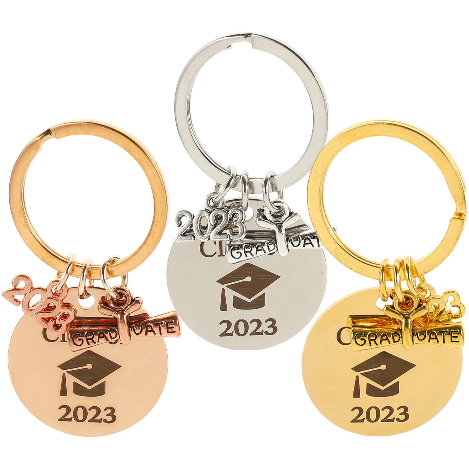 

3 Pcs Graduation Party Favor Letter A Keychain 2023 Grad Key Holder Metal Car Keychain Classof2023 Souvenir Nurse Keychain