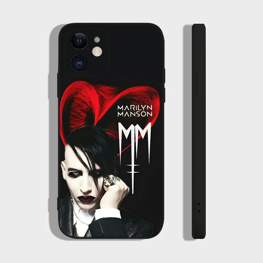 Marilyn Manson как секретный чехол для телефона iPhone 16 15 14 13 12 11 Plus Pro Max XR XS X 7 8 SE Mini