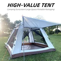 Portable Family Camping Tent Automatic Pop-Up 3-4 Person Fold Tent Backpacking for Sun Shelter,travelling,hiking Travel Gear