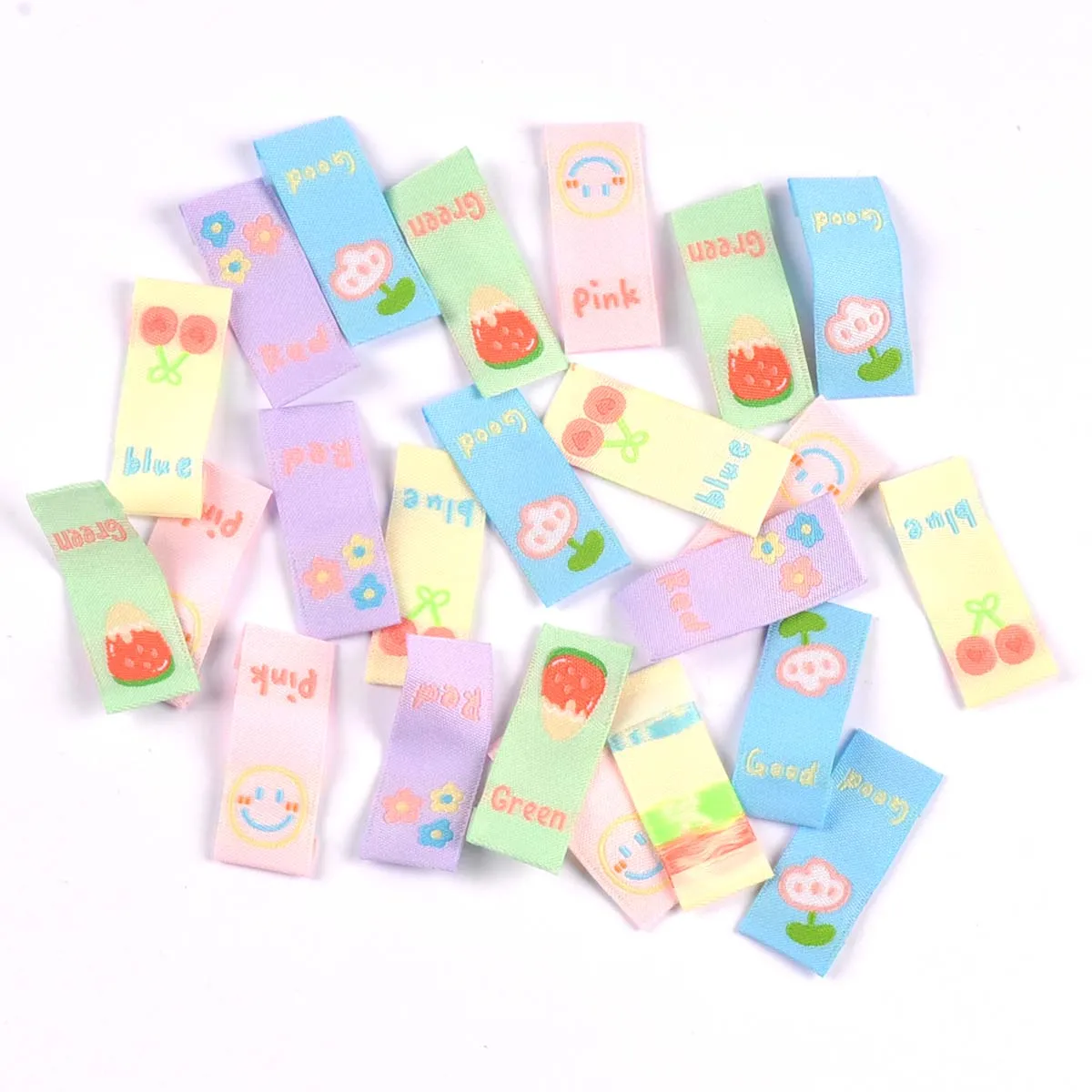 50 шт., тканые этикетки для одежды, 41 х15 мм