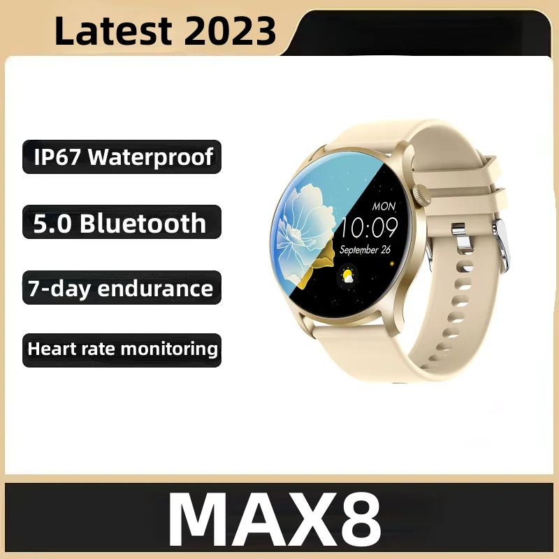 Смарт-часы MAX8, Bluetooth, 24 часа, пульсометр, IP67