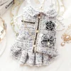 Pet Clothes Autumn Winter Princess Dress Cat Sweet Warm Skirt Small Dog Bowknot Sweater Puppy Fashion Coat Chihuahua Yorkshire 2