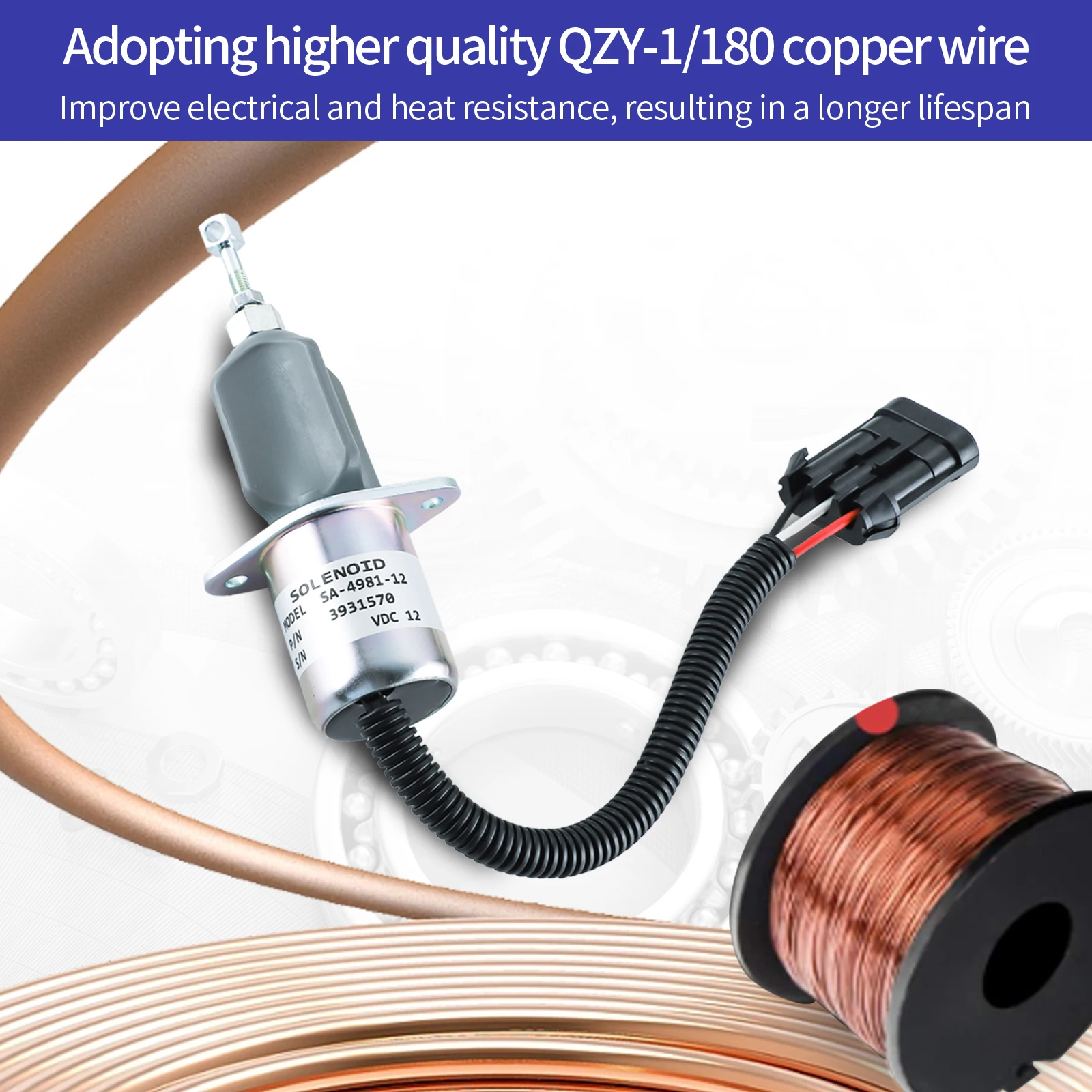 Соленоид отключения подачи топлива 3931570 С комплектами кронштейнов SA-4981-12 5016244 AA