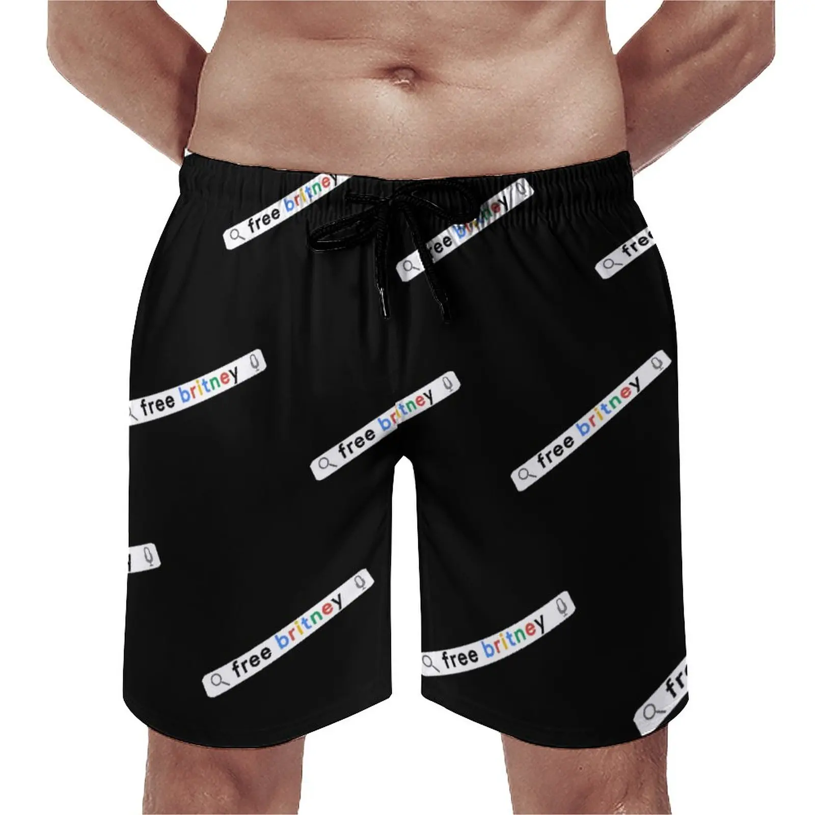 

Britney Board Shorts Paris Lindsay Freedom Beach Shorts Drawstring Pattern Customs Swim Trunks Plus Size