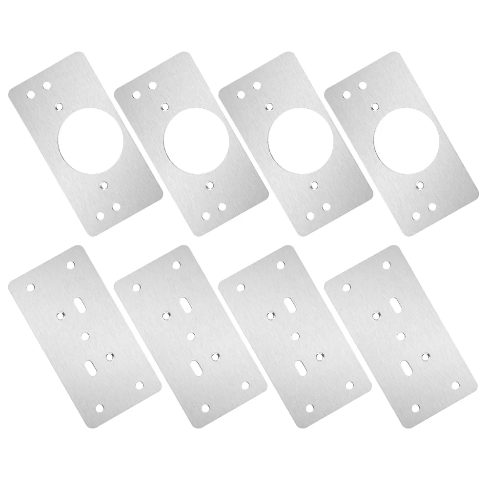 

4 Sets Stainless Steel Hinge Repair Plate Home Hinge Repairing Board for Cabinet