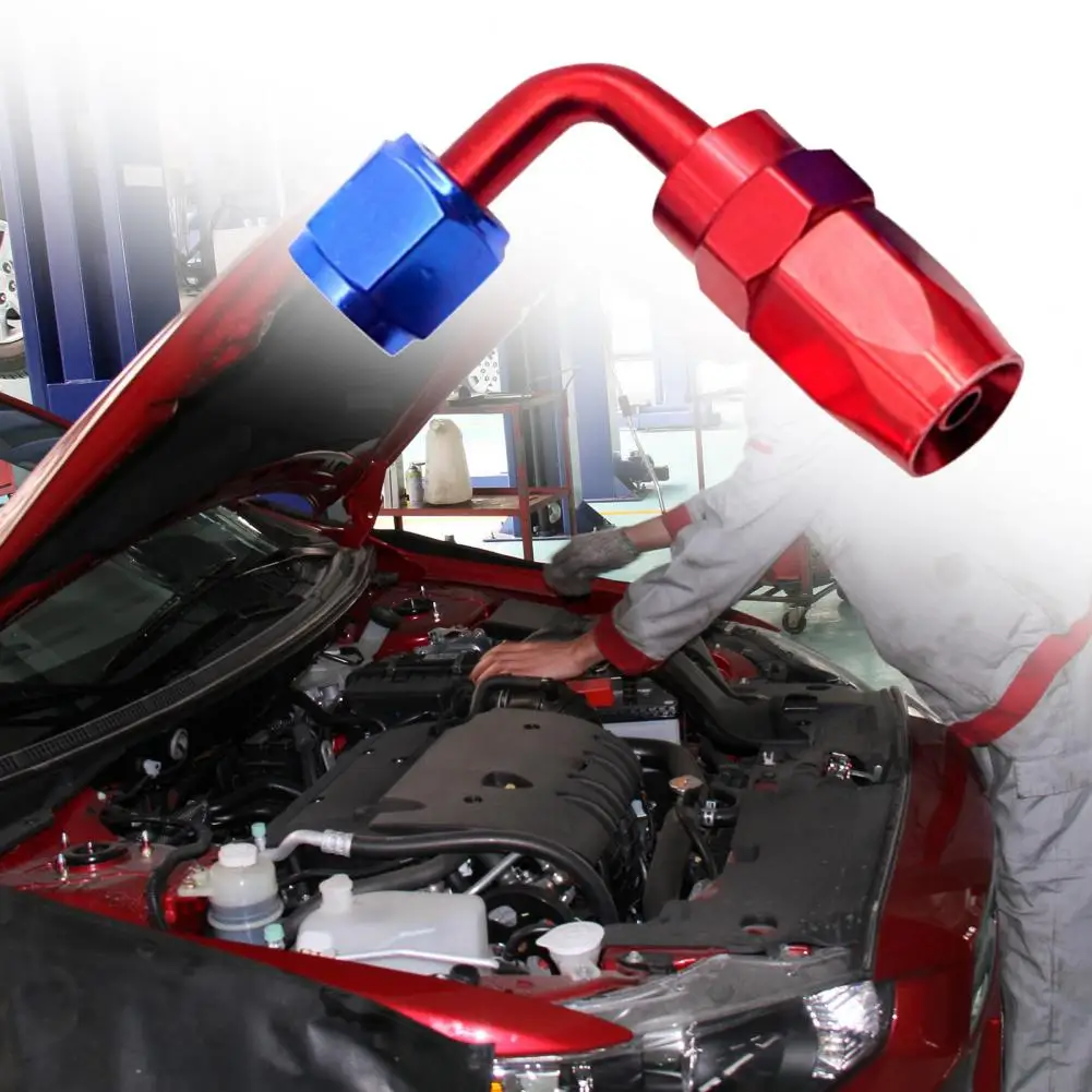 

AN6 0-90 Degrees Swivel Fuel Oil Gas Hose End Fitting Adapter Detachable Leak-proof for Vehicles