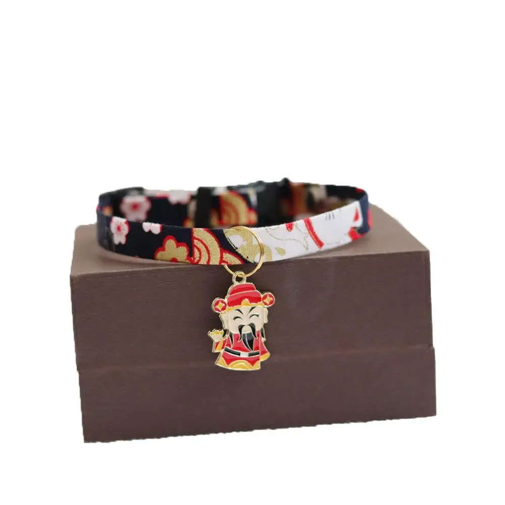 

Spring Festival Pet Collar Pendant Fashion Print Adjustable Collar New Year Gifts For Cats Dogs Pet Supplies