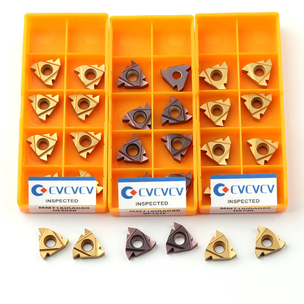 10PCS MMT 16IR 16ER AG60 VP15TF UE6020 US735 thread turning tool carbide blade CNC lathe slotted knife 11ERAG60 11IRAG60 - купить по