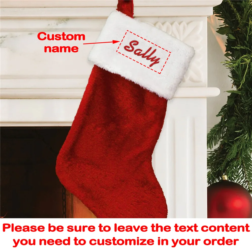 

Персонализированные плюшевые рождественские чулки HGDTFF