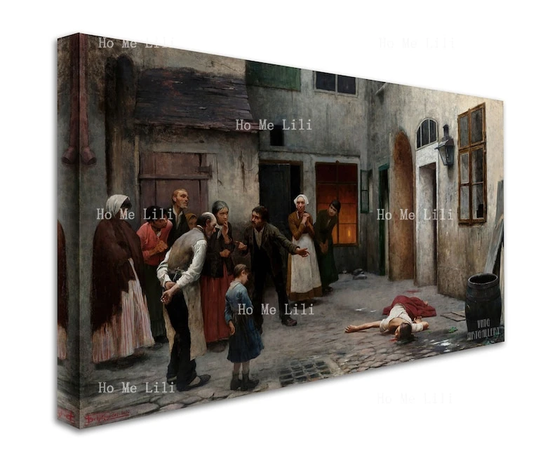 Вбивство дома Галерея холста Настенная художественная печать с цифровым