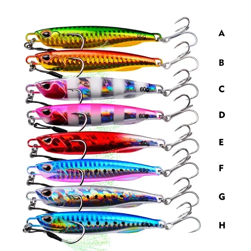 Hard Metal Jig Fishing Lure Trolling Bass Bait Trout Jigging 10g-40g Quente