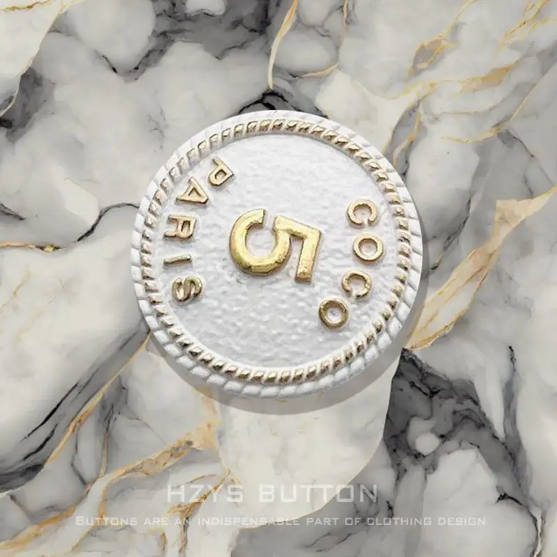 _ 5 круглые металлические роскошные дизайнерские швейные пуговицы с пятью