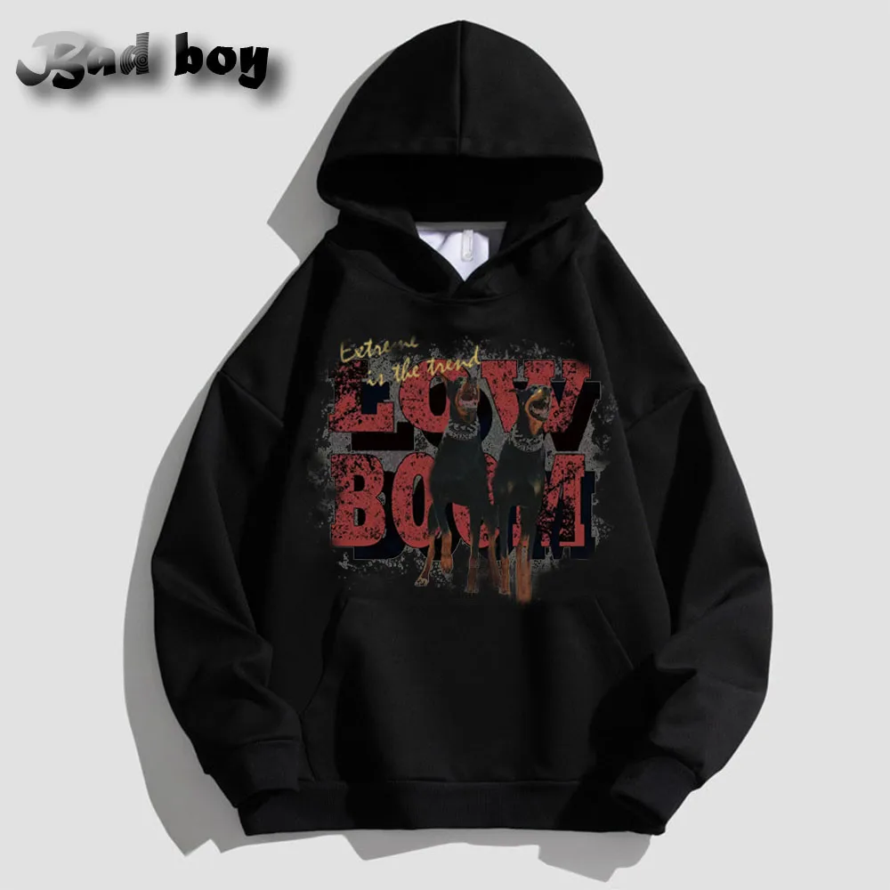

2023 New Hoodies Men's and Women's Dobermans Aggressive Printing Pure Cotton Thickened Autumn Winter Oversize Free Delivery