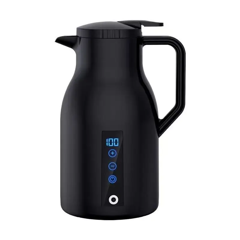 12V 24V Portable Car Heating Cup Electric Kettle Stainless Steel Water Warmer Bottle Car Heating Cup Coffee Mug LCD Display