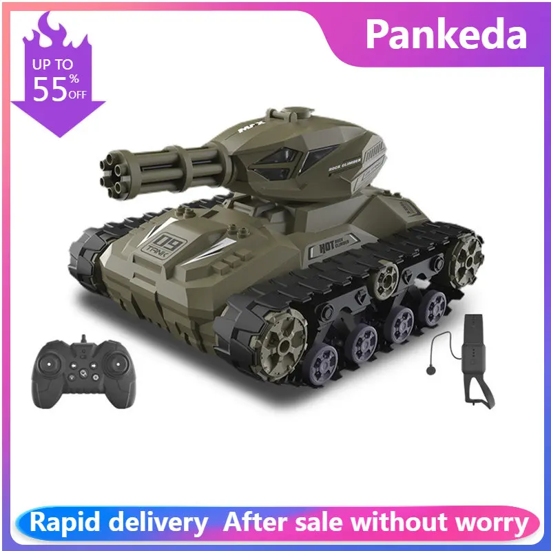 

Rc Tank 500Pcs Water Boom Shooting World of Tanks War Tank Battle Car Remote Control Radio Control Machine rc stunt car toys