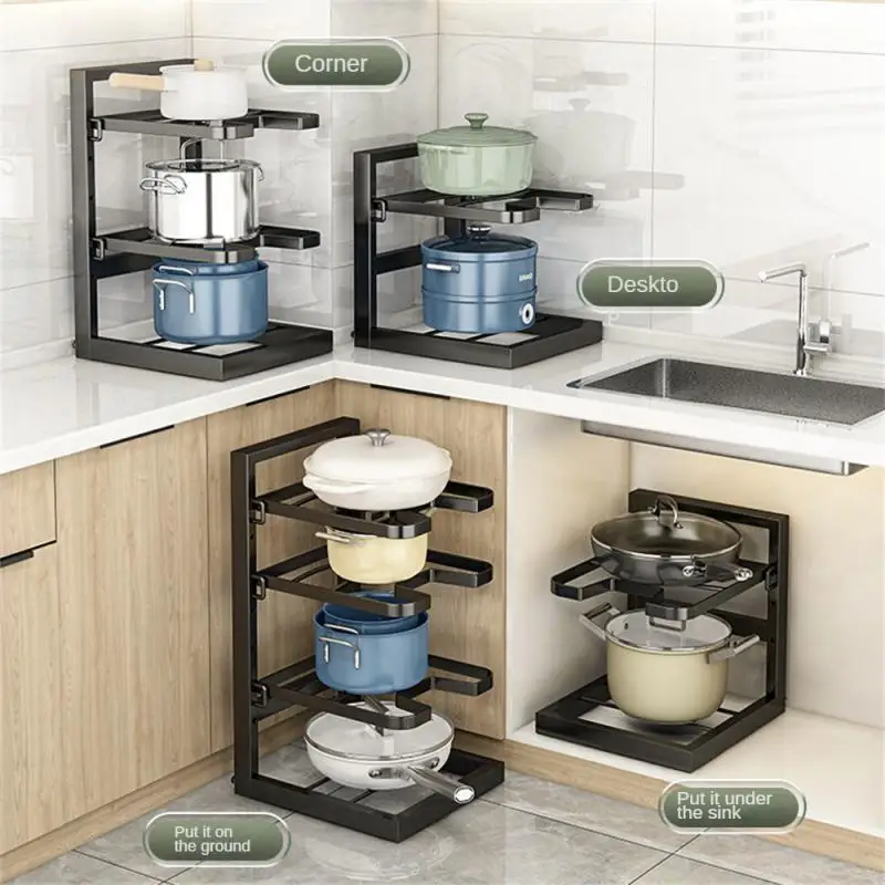 

Напольный стеллаж для хранения кастрюль кухонная многофункциональная стойка для палочек для еды регулируемая стойка для разделочной доски стеллаж для хранения