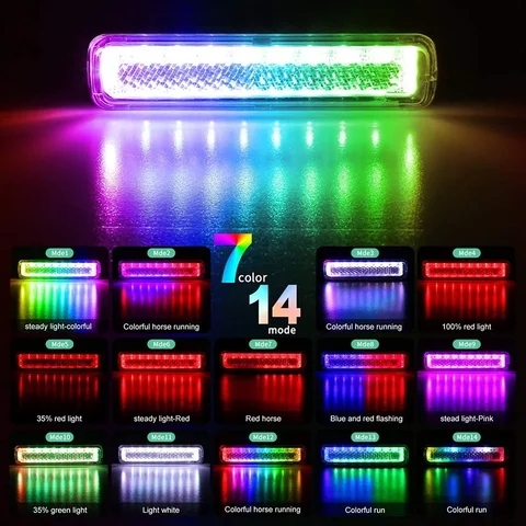 LED задний фонарь для велосипеда RGB 7 цветов