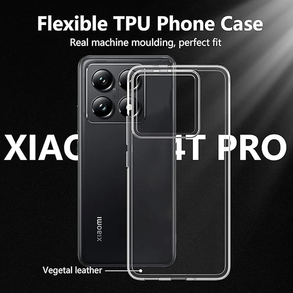 Фото Для Xiaomi 14T 14 13T 13 Pro: Прозрачный силиконовый мягкий чехол, ультратонкая противоударная задняя крышка из ТПУ для Mi 14 13 T TPro №2