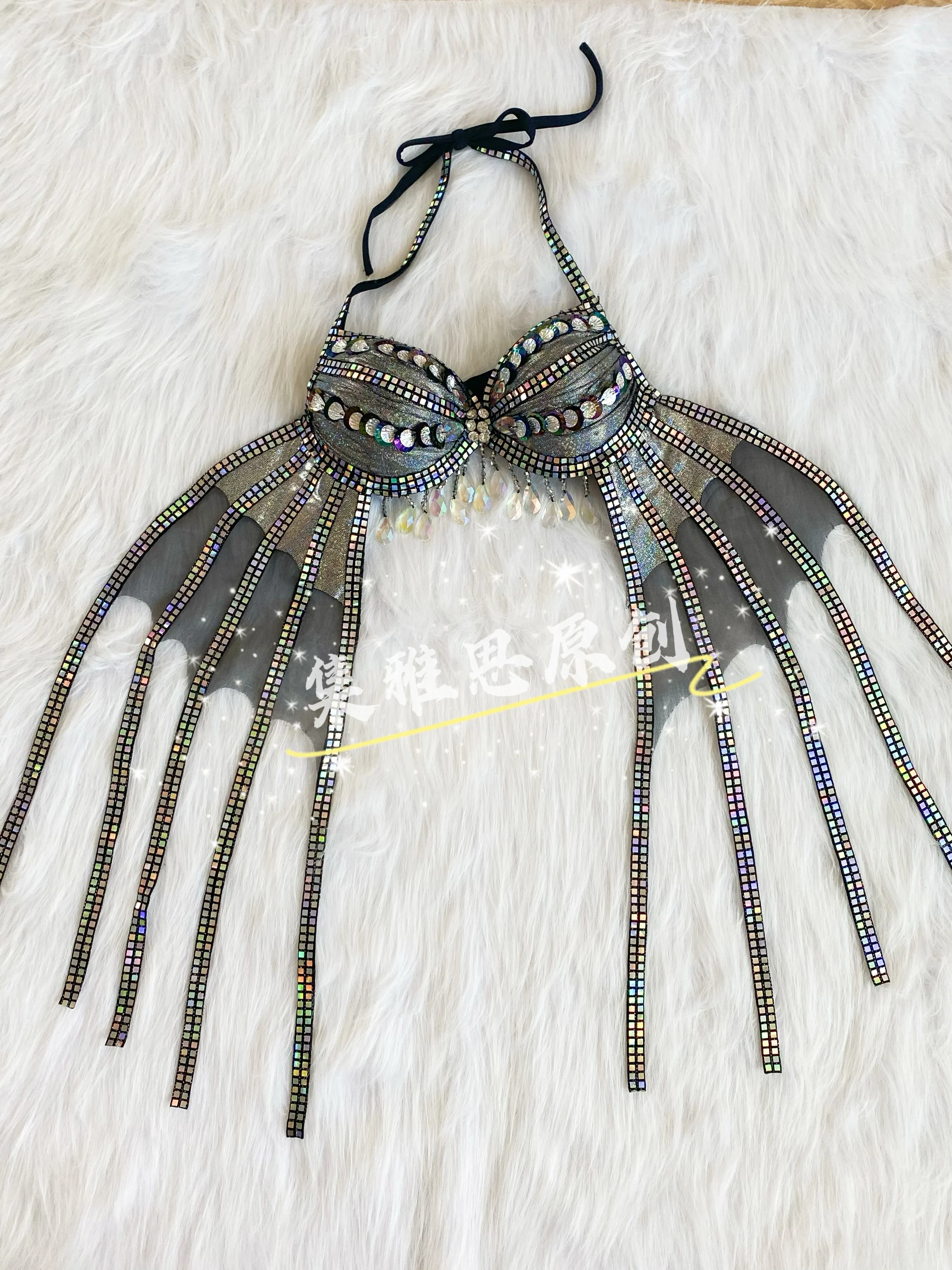 Оригинальный дизайн ручная работа блестки ракушки бисероплетение бахрома