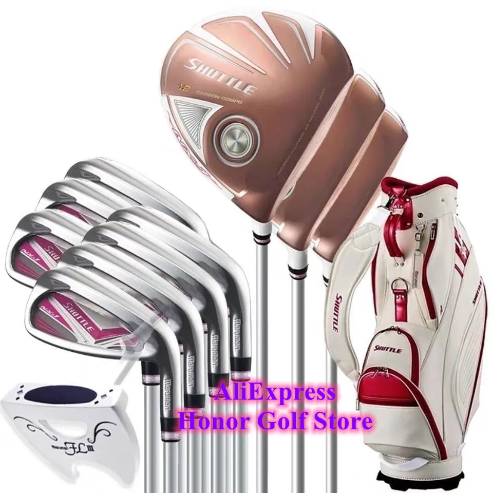 2022 New Womens Maruman SHUTTLE Golf Clubs Complete Set Golf Clubs Driver+Fairway Wood+Hybrid+Iron+Putter Graphite Shaft