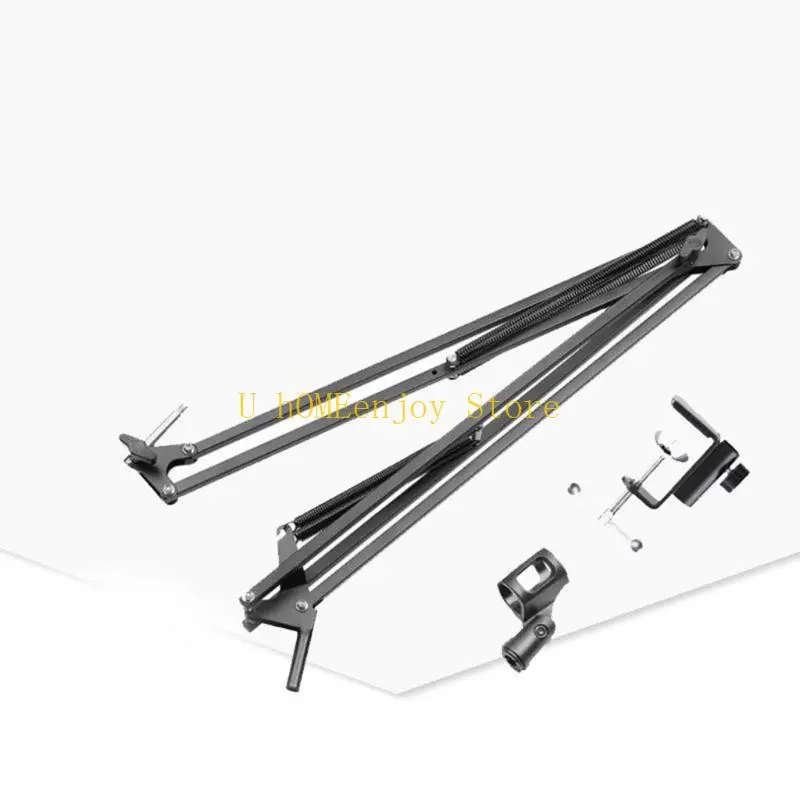 Фото B0KF NB39 NB37 Подставка для микрофона Прочная регулируемая на 360° металлическая подставка для микрофона Настольный кронштейн №2