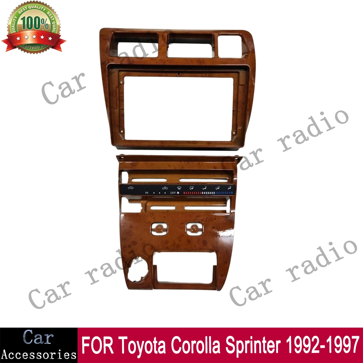 Фото 9-дюймовая рамка для автомагнитолы Toyota Corolla Sprinter 1992-1997, корпус для Android MP5 плеера, 2 DIN, стереосистема, накладка на приборную панель №4