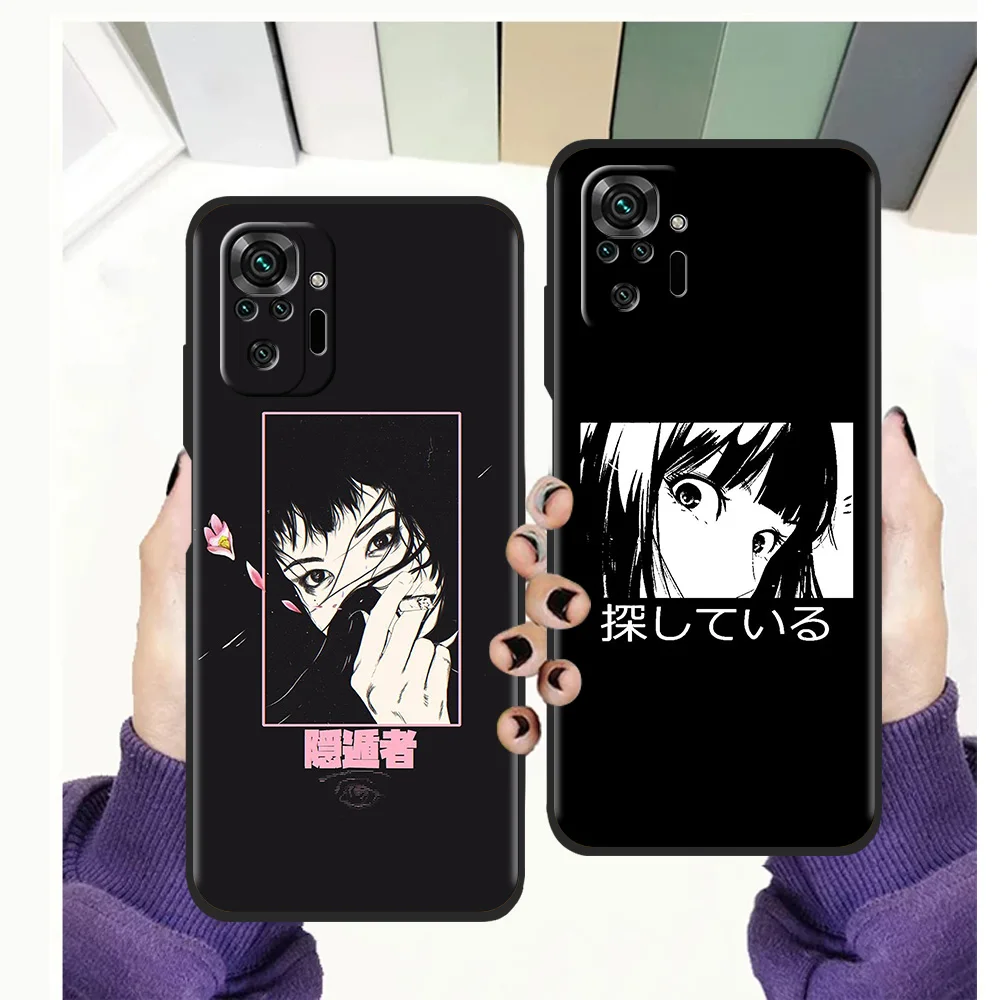 

Japanese Anime Aesthetic Phone Case Cover For Redmi Note 11 Pro K40 Gaming 7 8 8T 9 8A 9A 9C Note 9S 10 Pro Soft Shockproof Bag