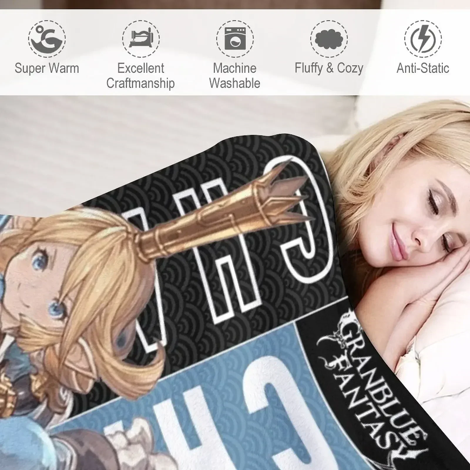 Шарлотта | Гранблу фэнтези анимационное одеяло полярное для детских одеял