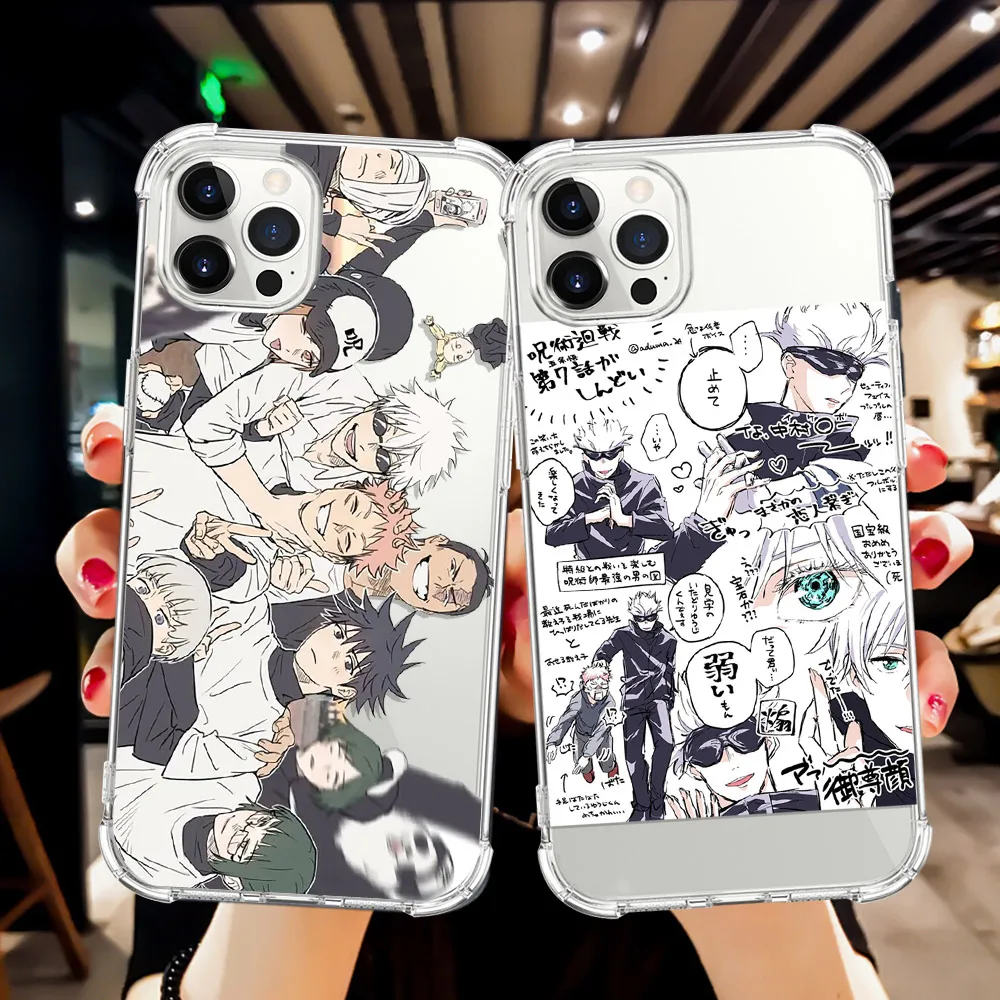 

Jujutsu Kaisen Fundas For IPhone 14 13 12 Pro Max Transparent Soft TPU Case For IPhone 11Pro 7 8 Plus Min XS X XR SE 2020 2022