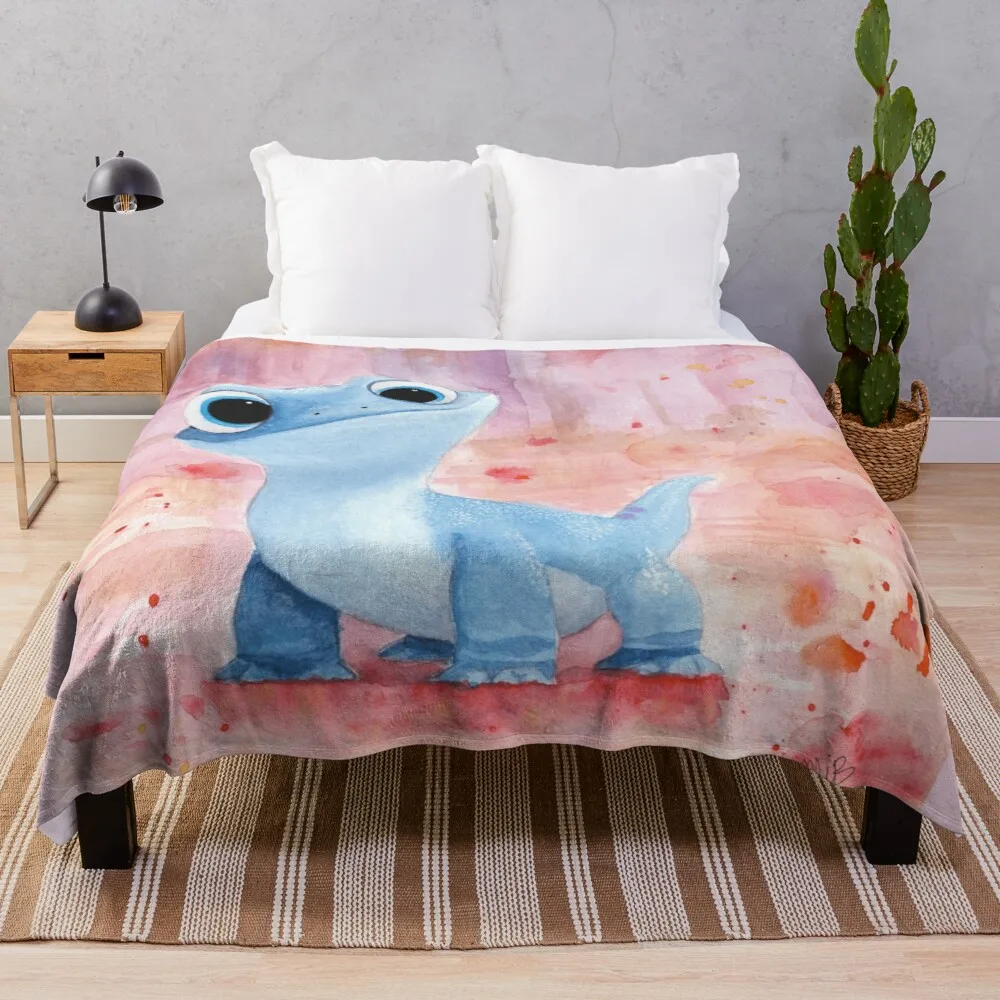 

Bruni, the fire salamander Throw Blanket Large knit plaid designer blankets blanket luxury brand 3d Blanket