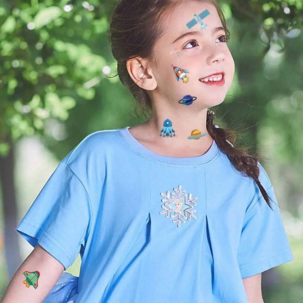 Автомобиль автомобиль космос боди-арт наклейка мультяшная Временная Детские