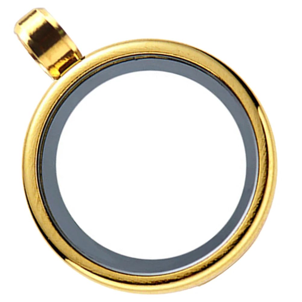 

Photo Charm Charms Jewelry Making Stainless Steel Open Bezels Round Pendant Small Double Sided