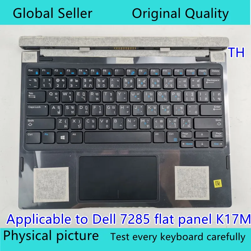 Original Brand New For Dell 7285 Flat Two in One Keyboard K17M Thai and Japanese Black Without Battery