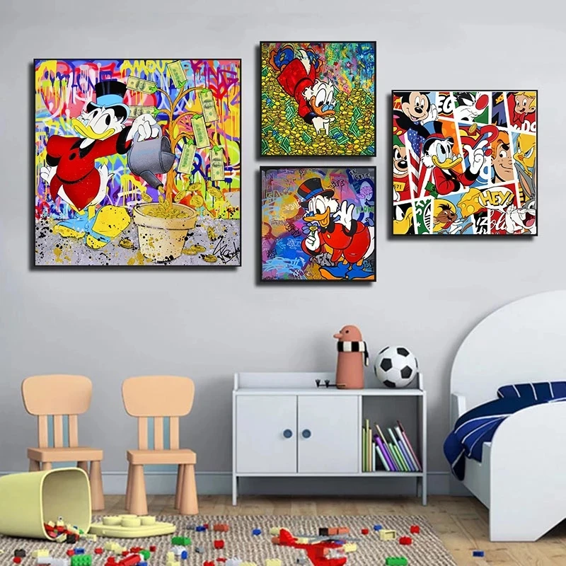 

Алмазная картина «сделай сам» Disney, мультяшный персонаж Дональд, Дак, богатые утки, Милая Вышивка, Набор для вышивки крестиком, домашний декор