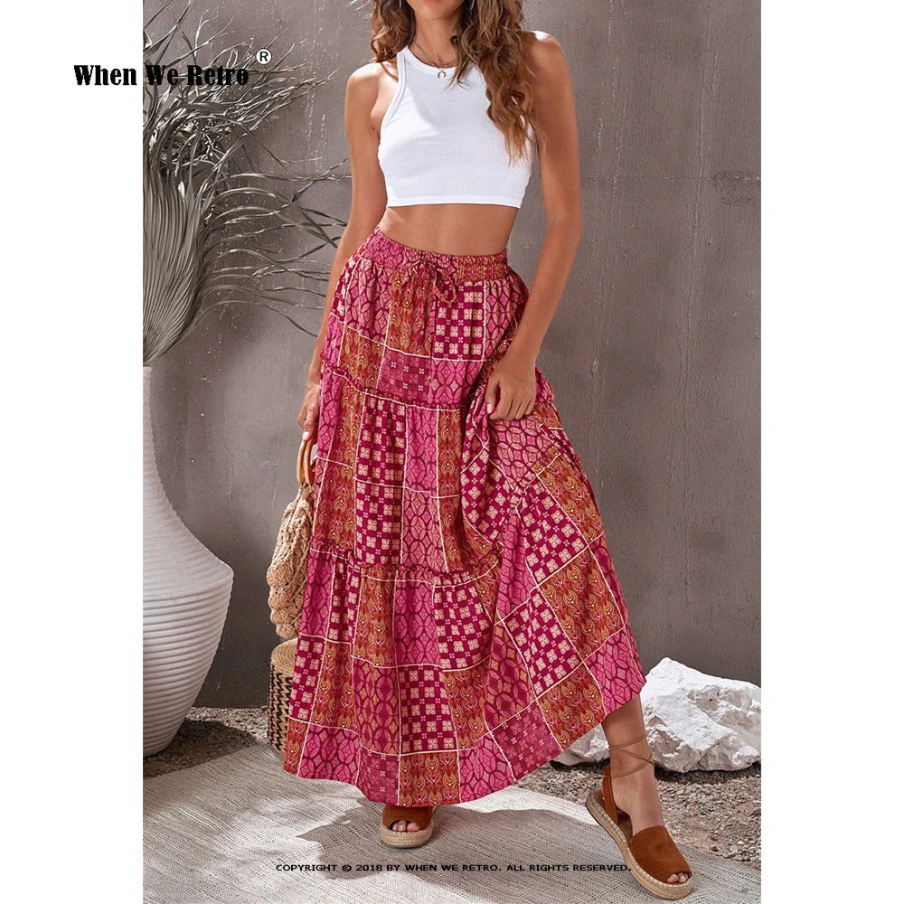 

Женская длинная юбка в стиле бохо, модель RS945 в Корейском стиле на лето, 2023