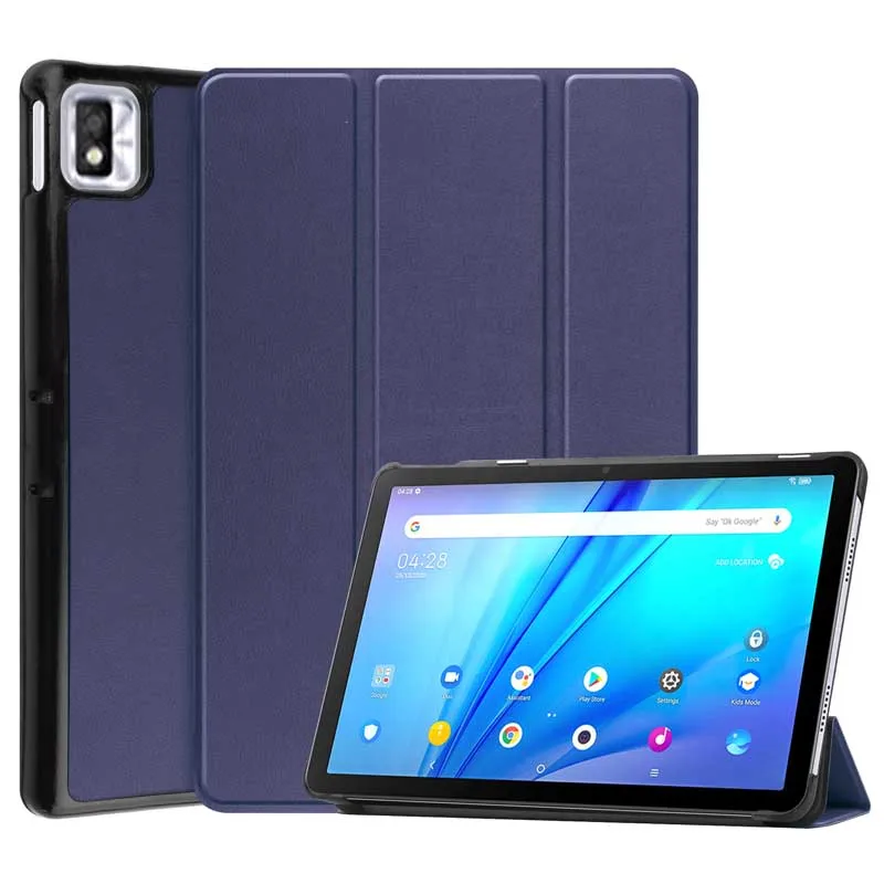 

Бизнес Флип из искусственной кожи чехол для TCL Tab 10s 9080G (2021) 10,1 дюймов Тонкий складной чехол-подставка