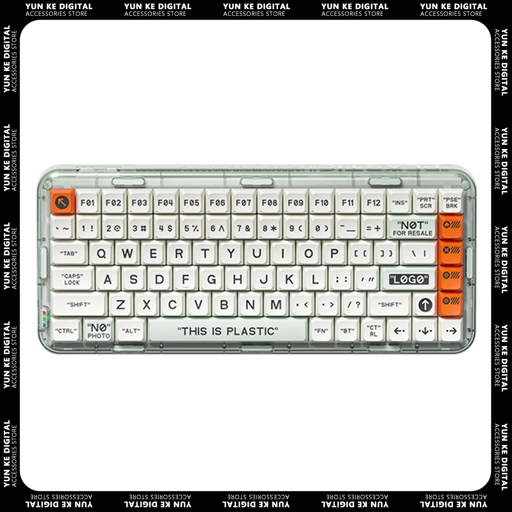 Механическая клавиатура Melgeek Mojo84 с горячей заменой, Беспроводная Bluetooth клавиатура с трехрежимным Rgb подсветкой, пользовательская клавиатура с прозрачным корпусом для ПК