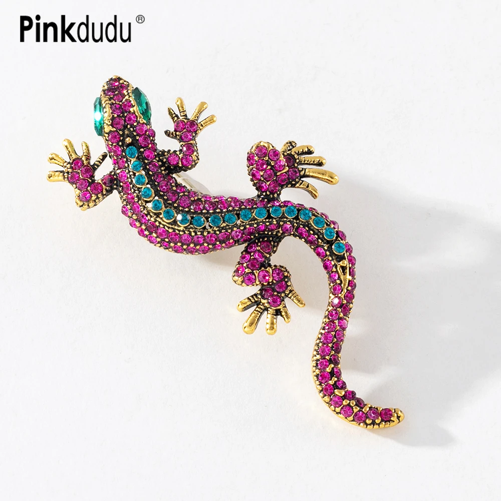 

Pinkdudu 5 Color Lizard Brooch for Women Unisex Special Animal Office Party Unusual Brooch Pin for Women Jewelry Gifts PD532