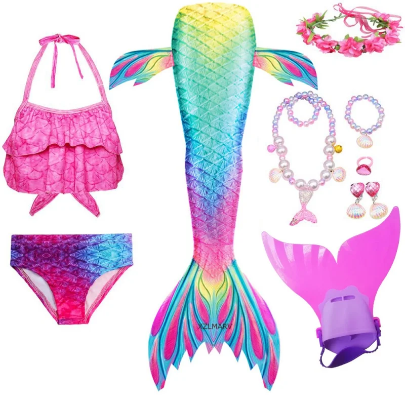 Детский костюм Русалочки купальный для косплея пляжная одежда отдыха Детские