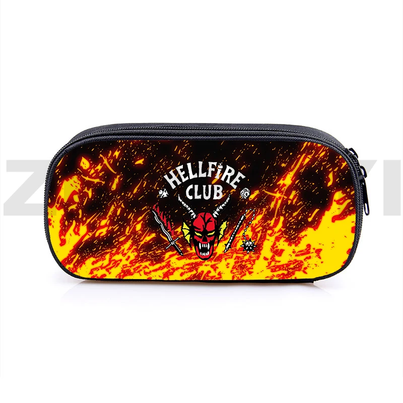 

3D Print Hellfire Club Stranger Things Season 4 Pencil Case Cosmetic Bag Makeup Case Student Examination Dedicated Pencil Bags