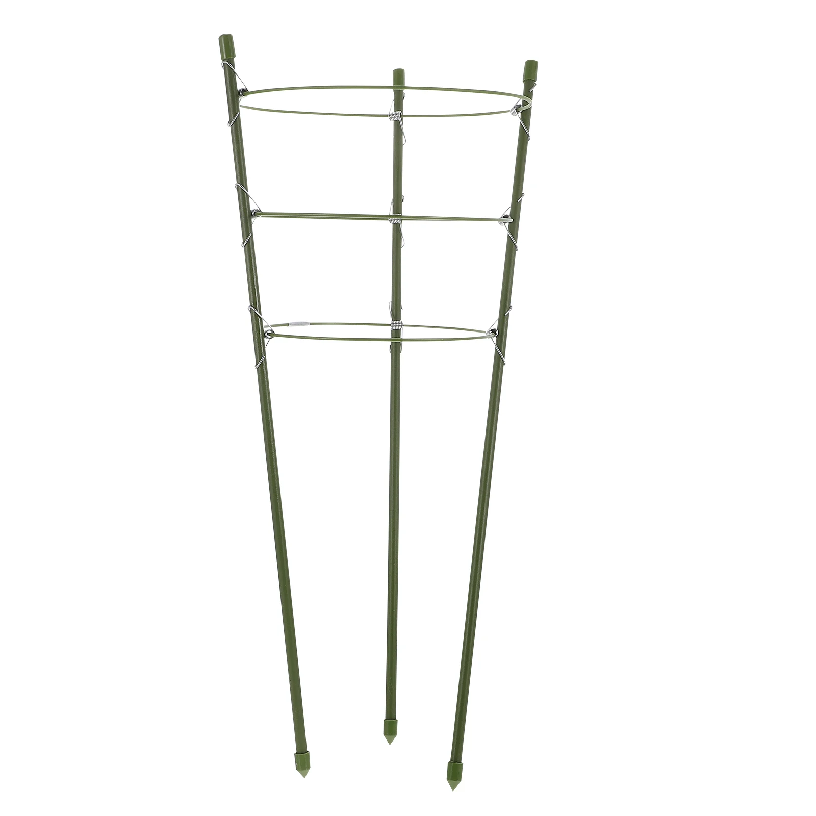 

3 Sets Plants Outdoor Climbing Trellis Stake Support Basin Frame Garden Vine Rack Green Iron Stand