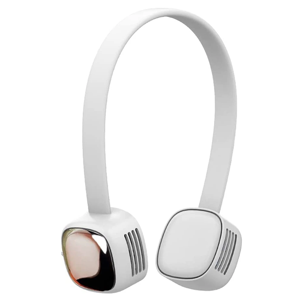 

Portable Fan Rechargeable Neck Hanging Fan USB Fan Wireless Suitable for Travel Office Home Outdoor Sports White